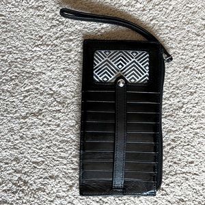 Hobo black leather card wallet